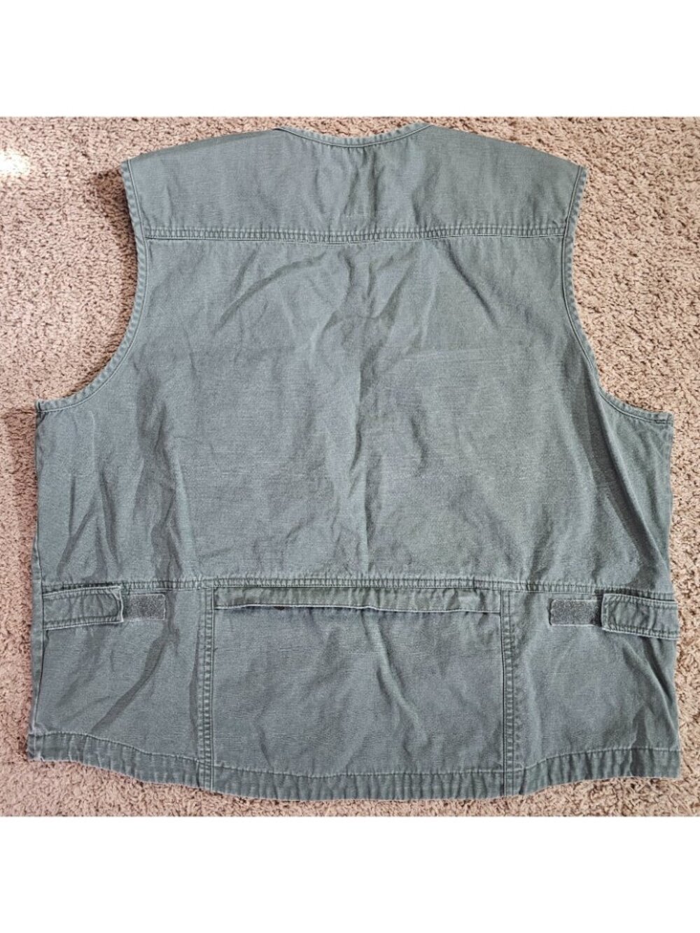 Eddie Bauer Utility Vest Mens XL Gray Full Zip V Neck Activewear Fishing Outdoor - Picture 5 of 11